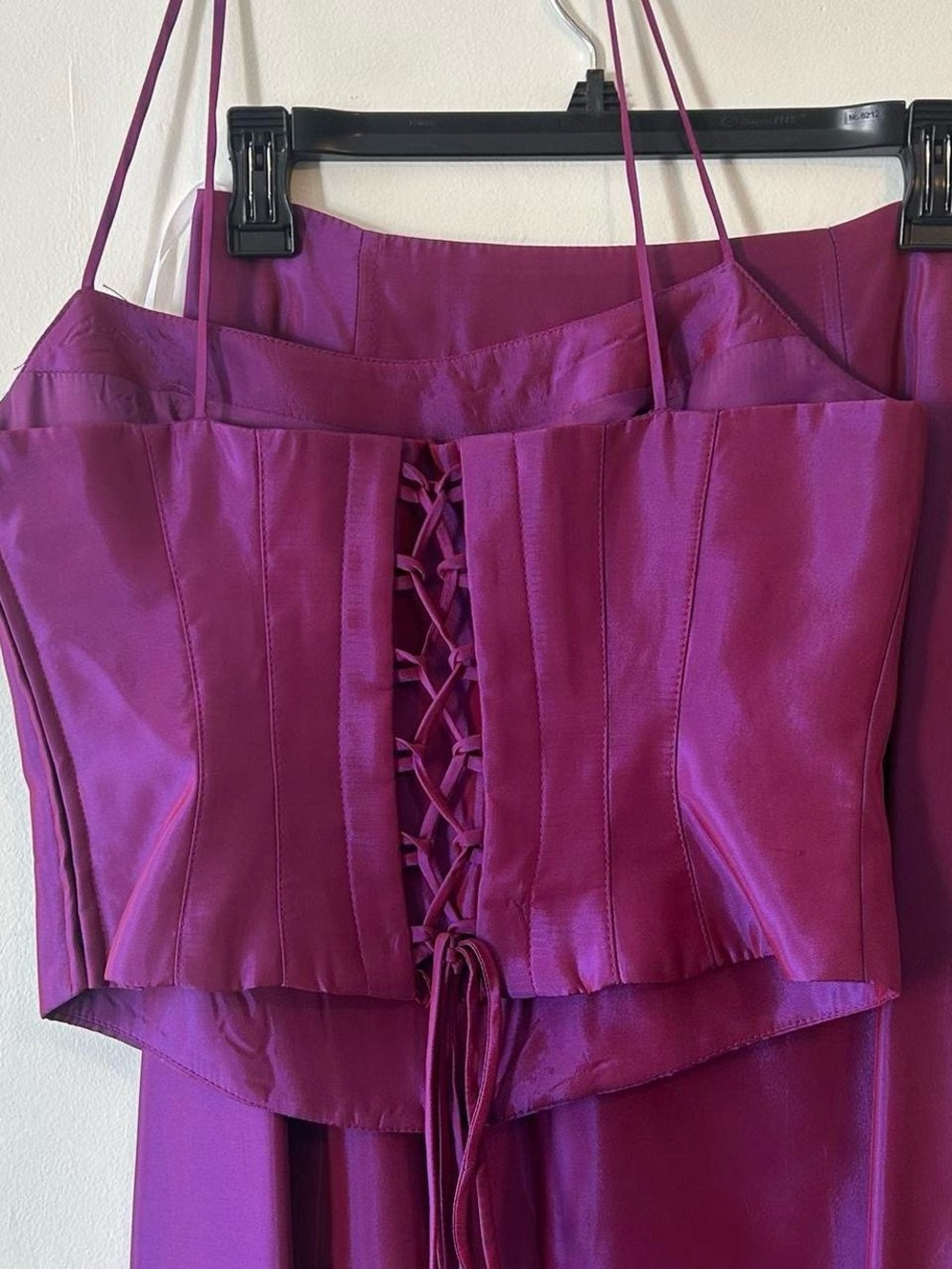 90s Cache NWT Purple Two-Piece Prom Dress - Picture 2 of 8